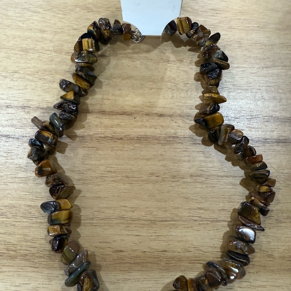 Tiger’s Eye Stone Chunky Necklace NEW